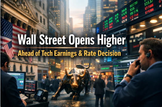 Wall Street opens higher in anticipation of technology companies’ earnings and the interest rate decision